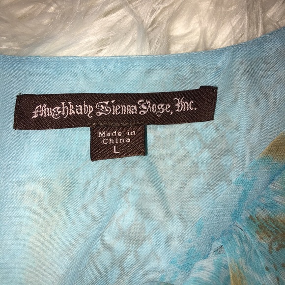 Beautiful Teal and Snake Print Sun Dress - Picture 4 of 4